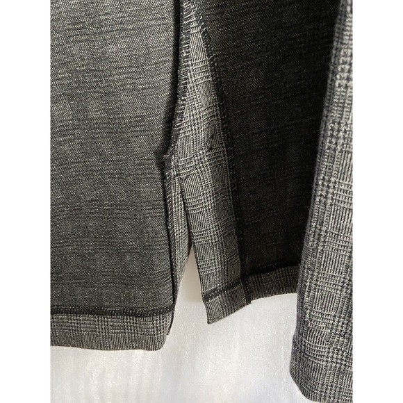 Madewell Blazer Oversized Jacket Knit Glen Plaid Black Gray Women's Size L - Picture 5 of 8